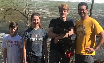 Doctor Amburgey and his family outdoors